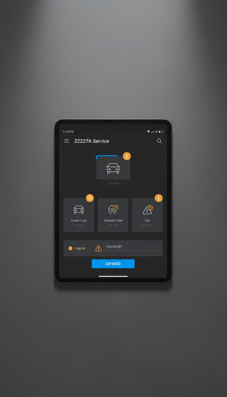 Mobile service tablet with touch interface
