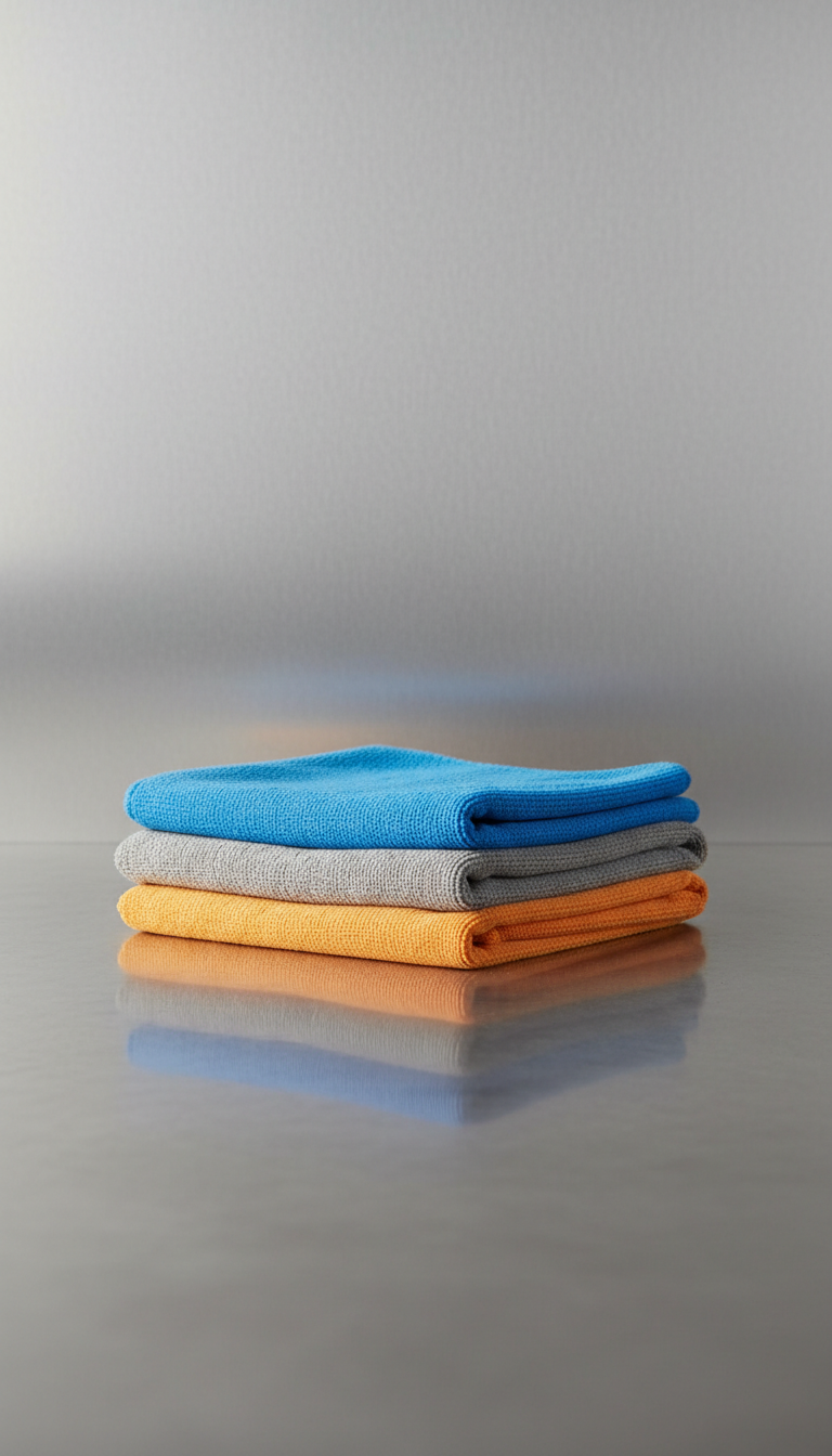 Microfiber detailing cloths set ultra-fine weave