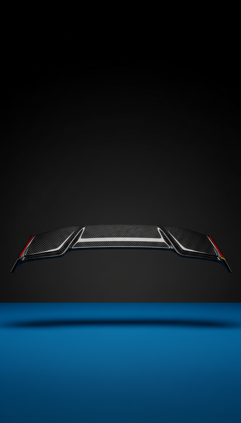 Carbon Fiber Rear Spoiler With Gloss Finish